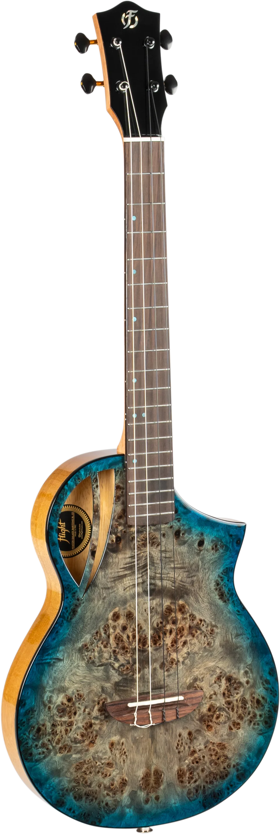 Aviator Galaxy Baritone Ukulele Blue Galaxy Burst CE